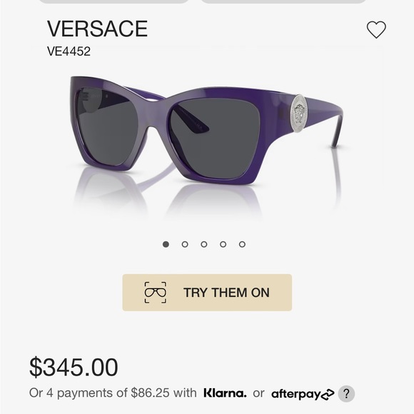 Versace PURPLE MEDUSA RUNWAY SQUARED SUNGLASSES — Includes Versace Hard Case - Picture 7 of 8